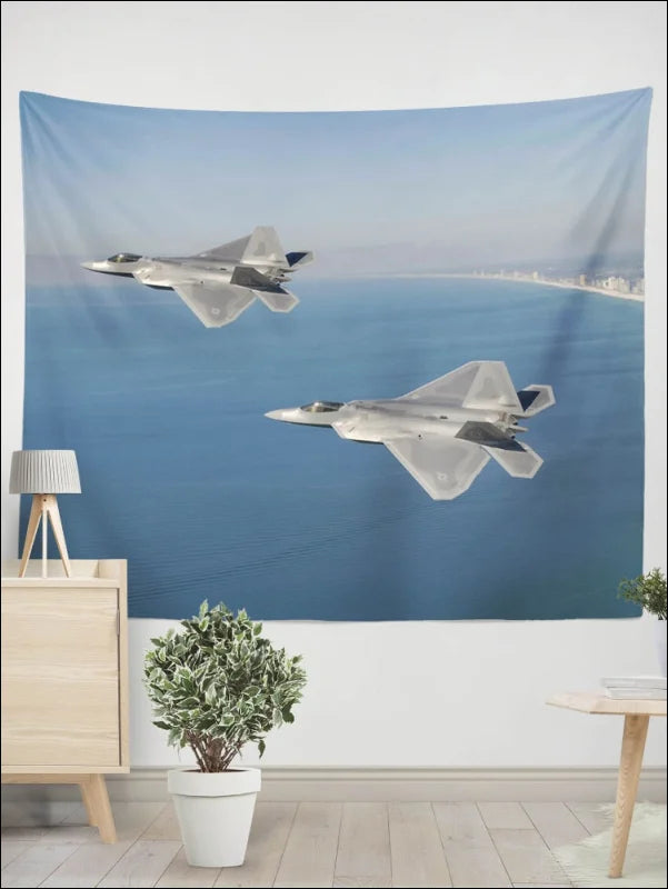 Wandbehang für amerikanische und europäische Kampfflugzeuge:
