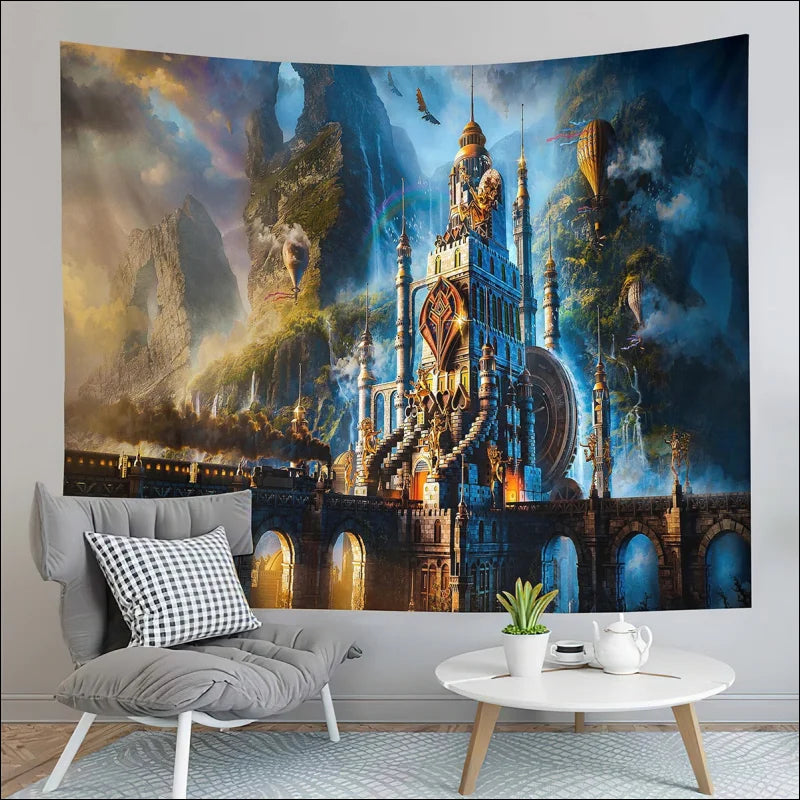 Verwandeln Sie Ihr Zimmer mit Teil 2 Fantasy Castle Tapestry – A