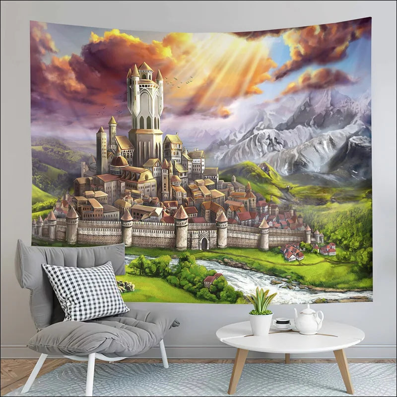 Verwandeln Sie Ihr Zimmer mit Teil 2 Fantasy Castle Tapestry – A