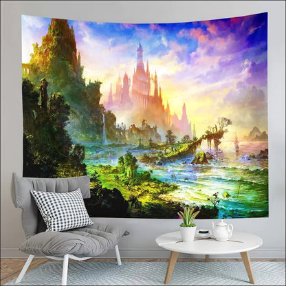 Verwandeln Sie Ihr Zimmer mit Teil 2 Fantasy Castle Tapestry – A