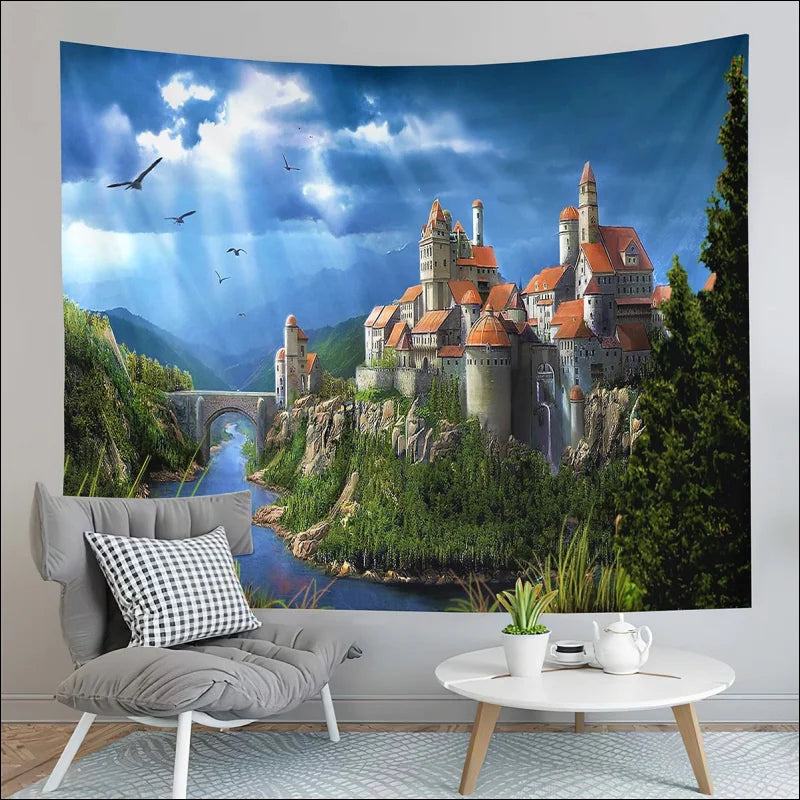 Verwandeln Sie Ihr Zimmer mit Teil 2 Fantasy Castle Tapestry – A