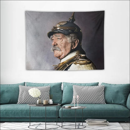 1894 Farbiger Wandbehang Otto von Bismarck – hochwertiges