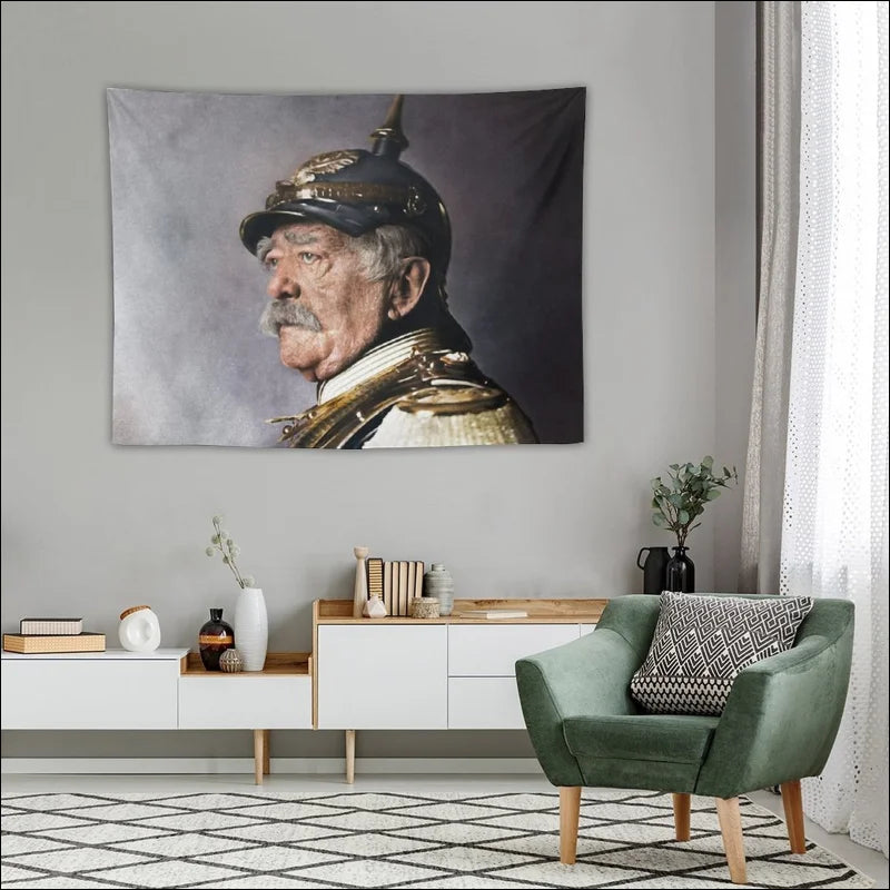 1894 Farbiger Wandbehang Otto von Bismarck – hochwertiges