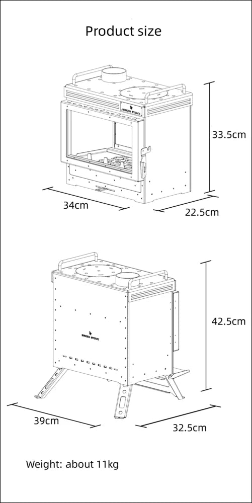 Eine zeichnung eines küchenherds mit regal und mikrowelle - ideal für ihren mini kamin im freien