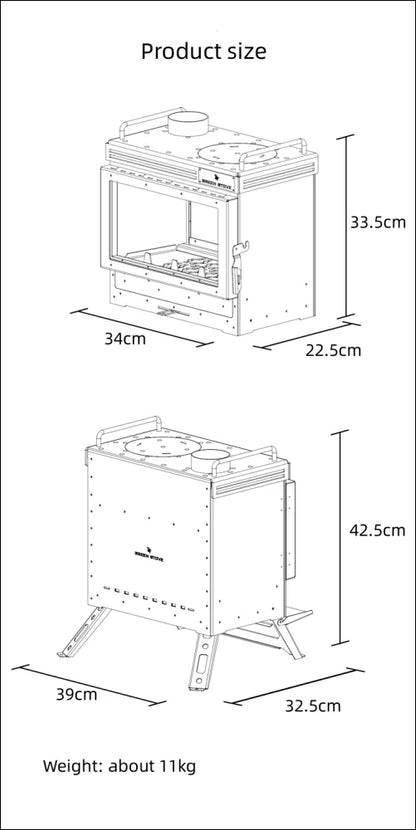 Eine zeichnung eines küchenherds mit regal und mikrowelle - ideal für ihren mini kamin im freien