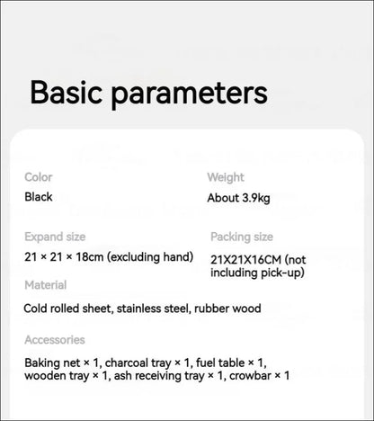 Screenshot der textbeschreibung vom smart design quality grill - multifunktionaler grill edelstahl