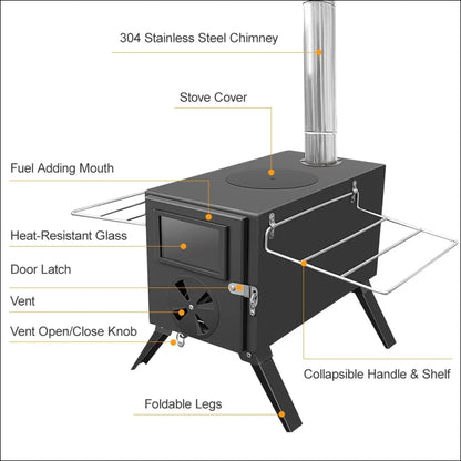 Teile des geniale outdoor-zusatzheizung faltbaren holzofens zur 12v 8kw zusatzheizung