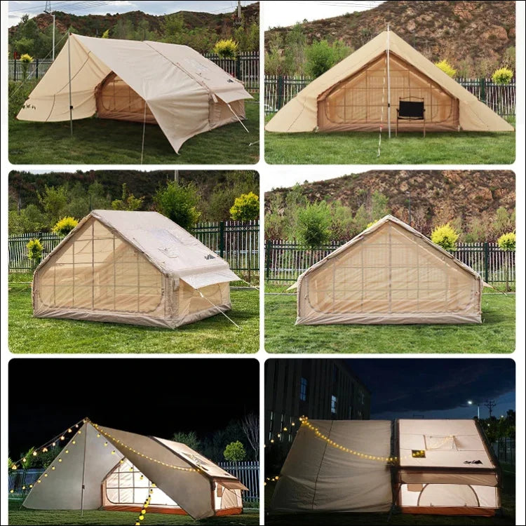 Aufblasbare dachzelt - und vordach - kombination – 420d pu - beschichtet camping ausstattung 4