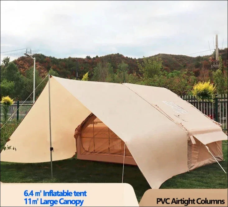 Aufblasbare dachzelt - und vordach - kombination – 420d pu - beschichtet camping ausstattung 1