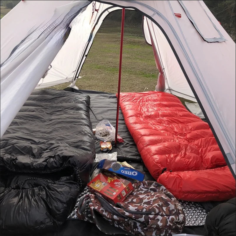 Campingabenteuer deluxe: stabilität und schutz mit zelt, schlafsack und decke für 3-4 personen