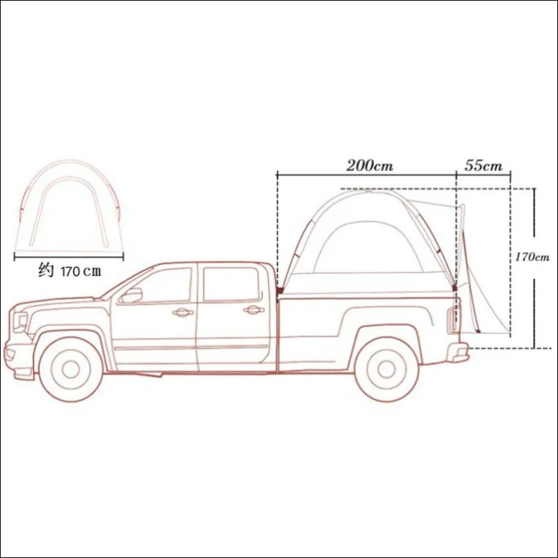 Robustes und wasserdichtes Pickup-Truck-Zelt – ultimativer Komfort