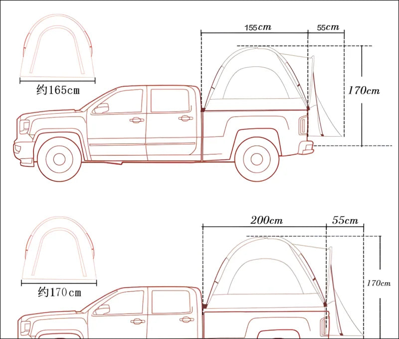 Robustes und wasserdichtes Pickup-Truck-Zelt – ultimativer Komfort