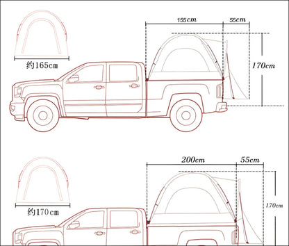 Robustes und wasserdichtes Pickup-Truck-Zelt – ultimativer Komfort