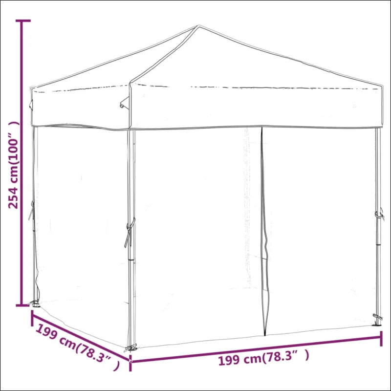 Faltbares Empfangszelt | 3x6m | Graubraune Wände | Perfekt für